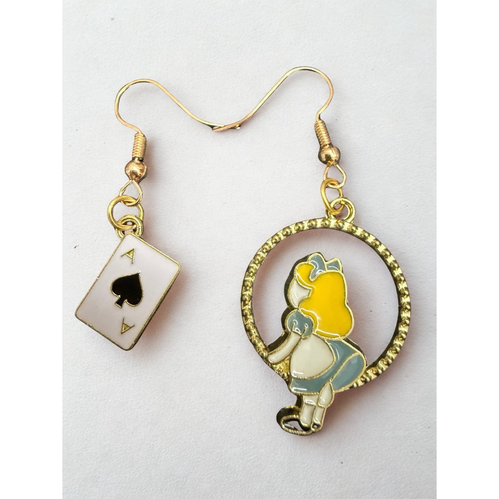 Sg Ready Stock - Earrings - Little Twin Star - Kuromi - Alice In The Wonderland - Snow White - Little Mermaid