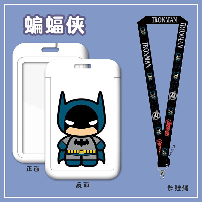 Cute Card Holder Neck Lanyard EZ-Link Access Card Holder Retractable ID Badge Holder Kids Student Office