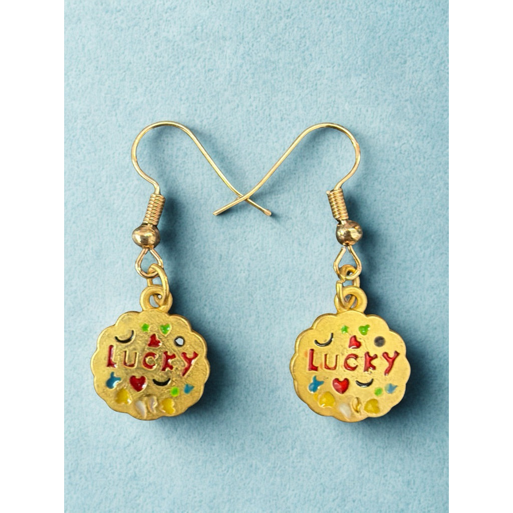 Sg Stock - Chinese New Year Lucky Earrings | Prosperity & Fortune Festive Dangle Earrings | CNY Accessory